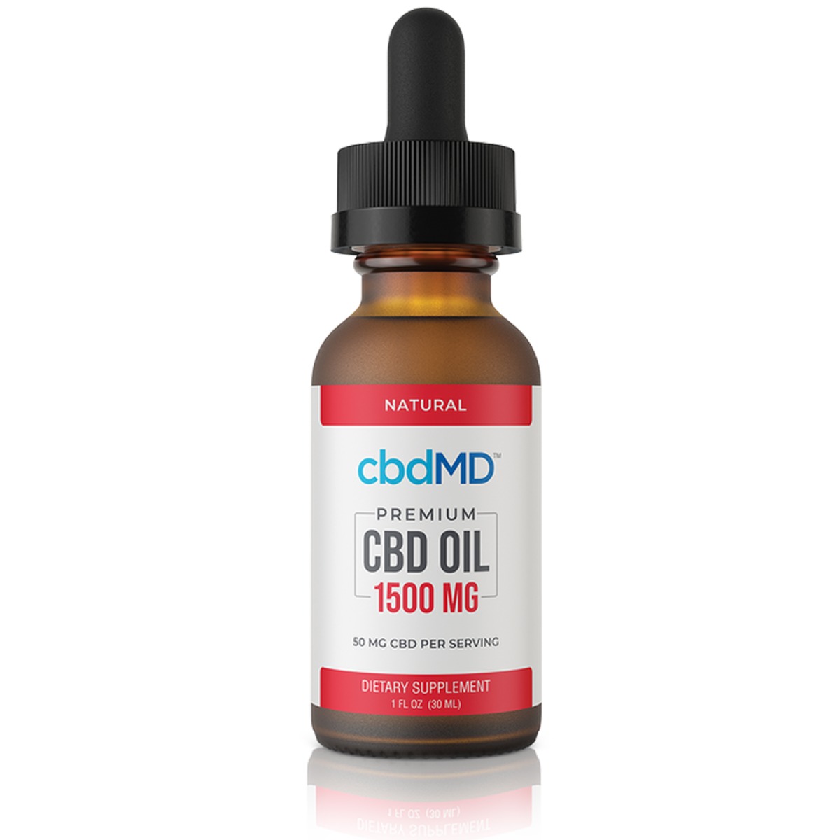 cbdMD Premium CBD Oil Broad Spectrum Natural 30ml