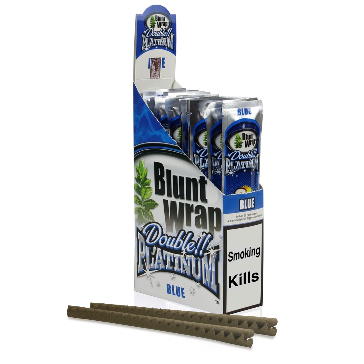 Blunt wrap double platinum - Blue (previously blueberry burst) - pack of 2