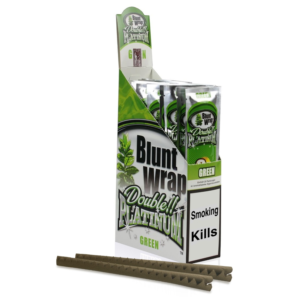 Blunt wrap double platinum - Green (Previously apple martini) - pack of 2 