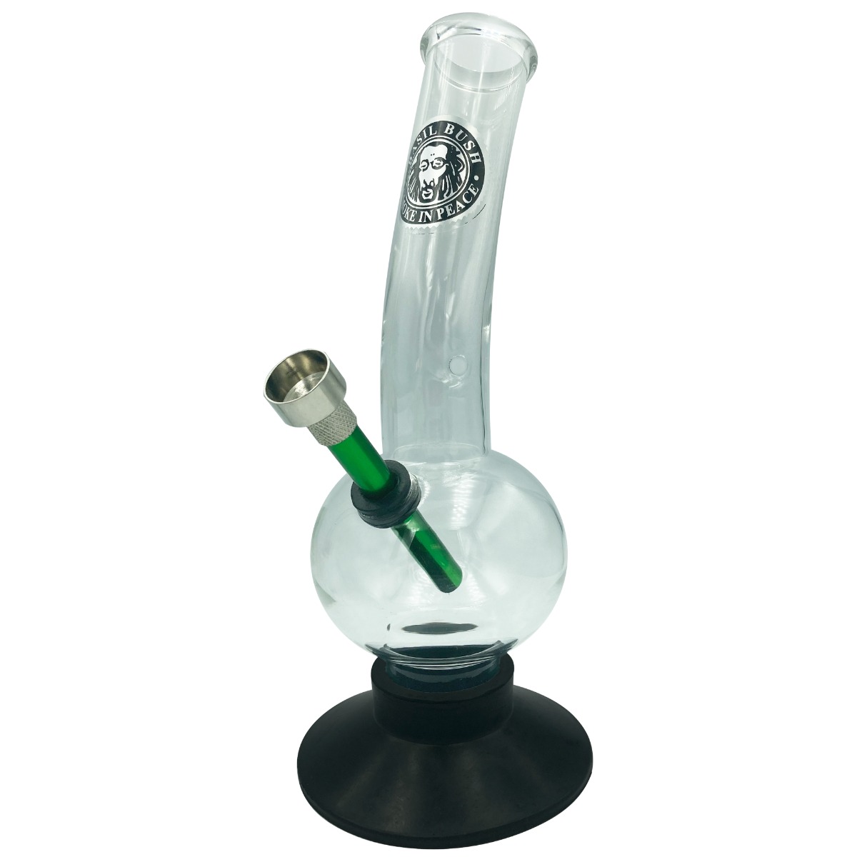 Small Rubber based Glass Bong 22cm