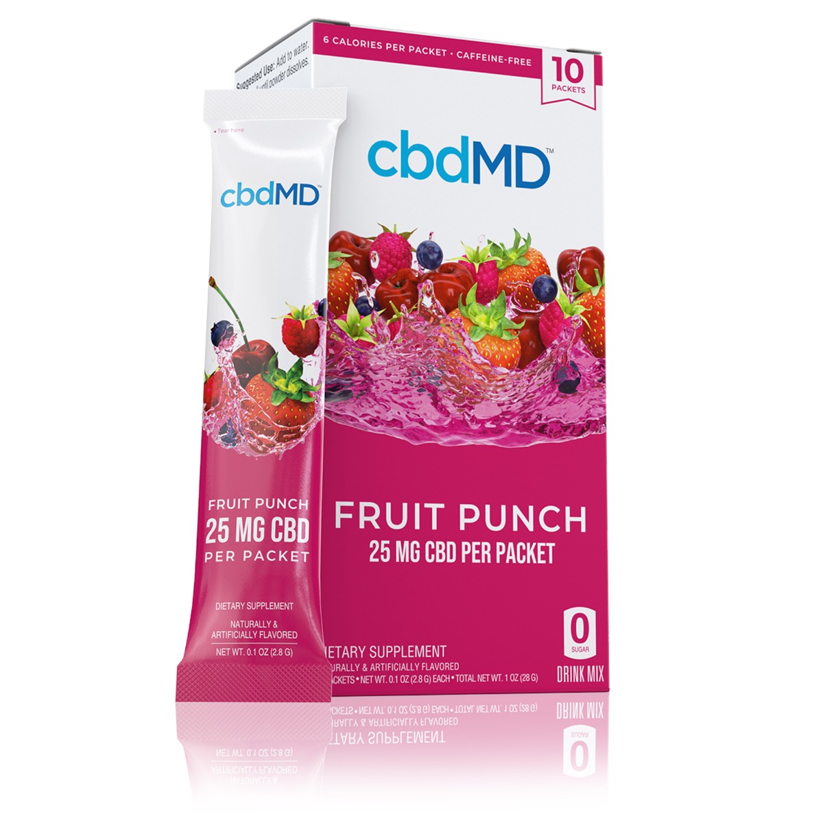 cbdMD CBD Powdered Drink Mix 25mg per packet 10pcs
