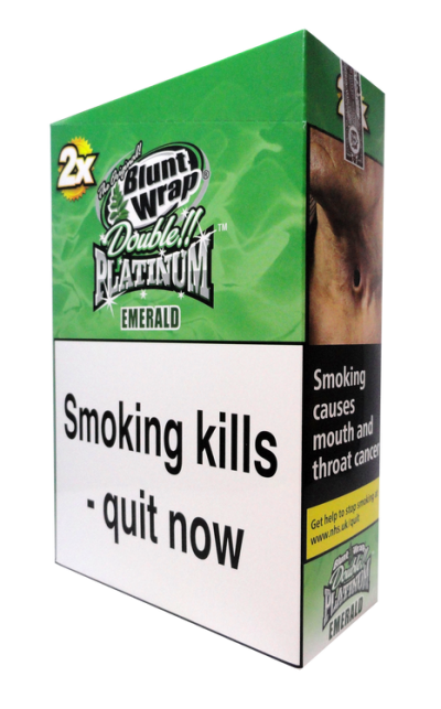 Blunt wrap double platinum - Emerald (Previously kush) - pack of 2 