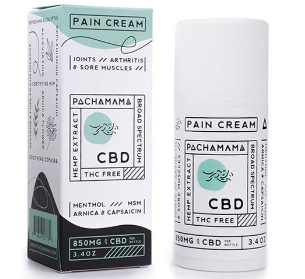 PACHAMAMA CBD Pain Cream Menthol 3.4 Oz 850mg