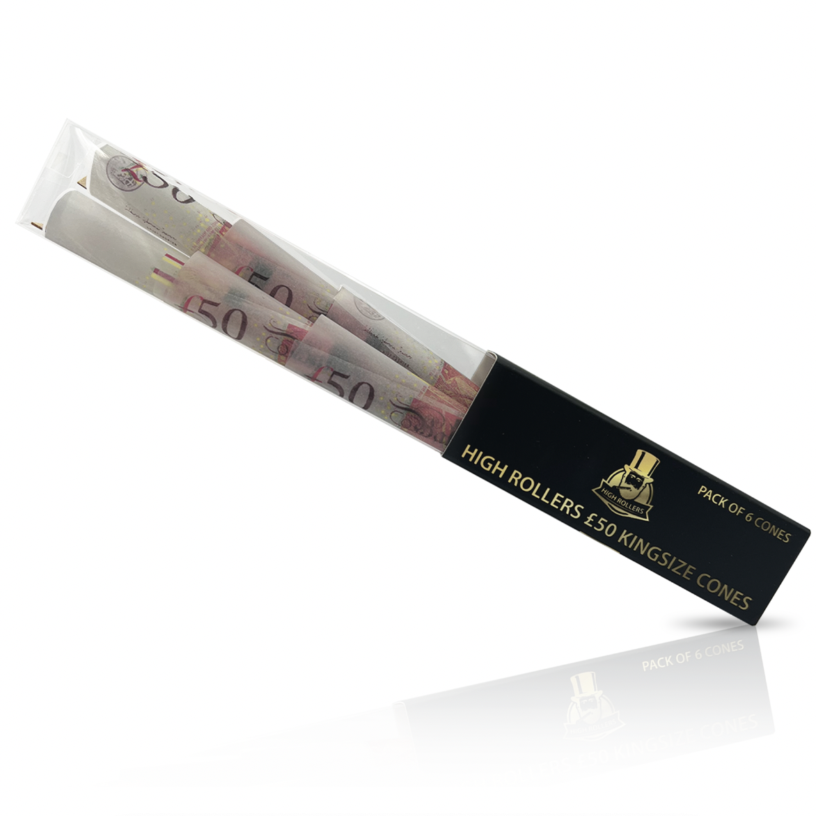 High Rollers £50 Note pre-Rolled Cones (6 Pack)