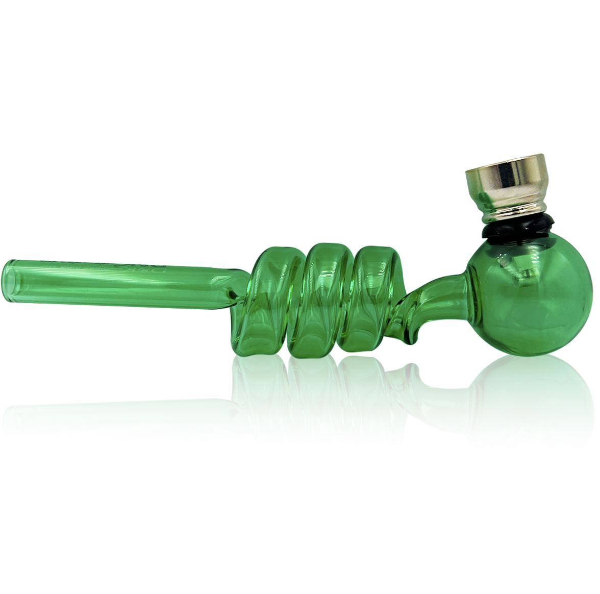 Coloured 4 Spiral Glass Pipe