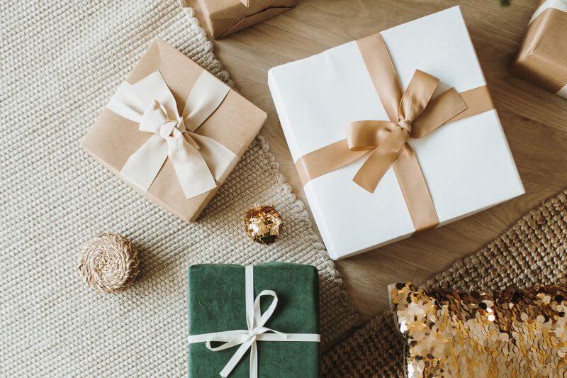 three gifts wrapped up